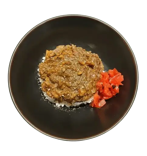 Japanese pork keema curry served with rice